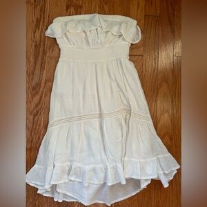 Anthropologie Small HD in Paris strapless white dress